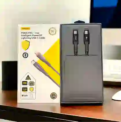 Cáp sạc nhanh tự ngắt Pisen Pro FOX INTELLIGENT C L 30W 1.2M 6
